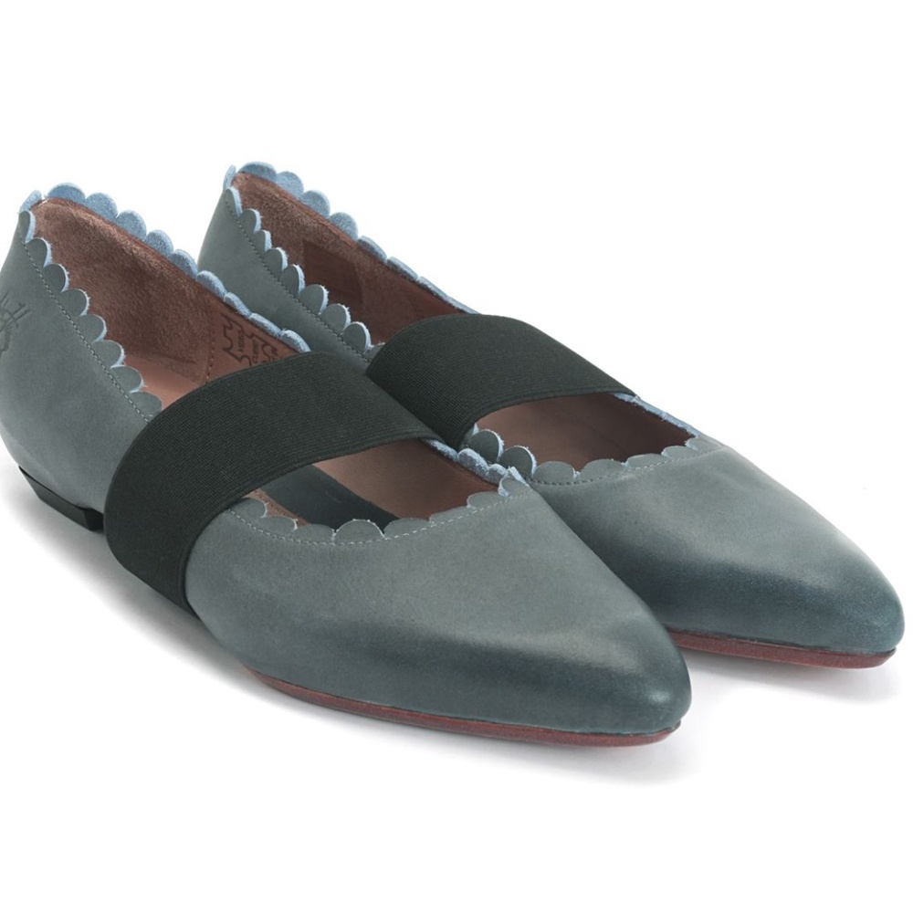 Fluevog Power Wind blue flats